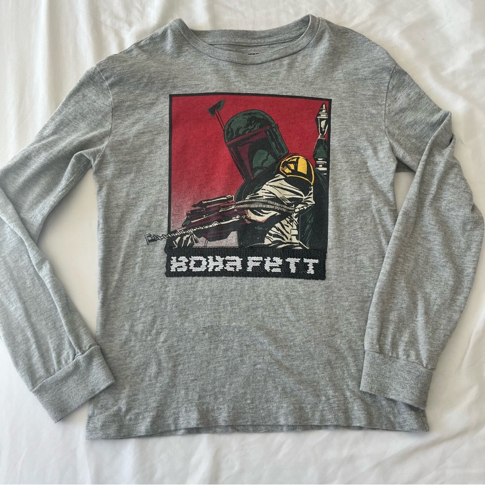 GAP Gray Boba Fett Long Sleeve Tee